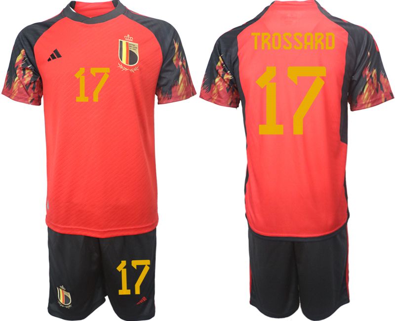 Men 2022 World Cup National Team Belgium home red 17 Soccer Jerseys